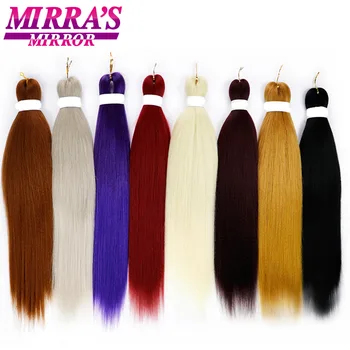 Mirra's Mirror Ombre Braiding Hair Extensions 20"26" Pre-Stretched Synthetic Easy Hair Braids Purple Brown Afro Jumbo Braid Hair 1