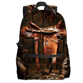 

Retro Saddle Backpack College Students Wear Resistance Laptop Backpack Book Bag Casual Sports Bags School Bag