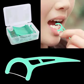 

60pcs Dental Floss Teeth Stick Tooth Pick Interdental Brush Oral Clean Toothpick Small Size Easy to Carry Hygienic Safe