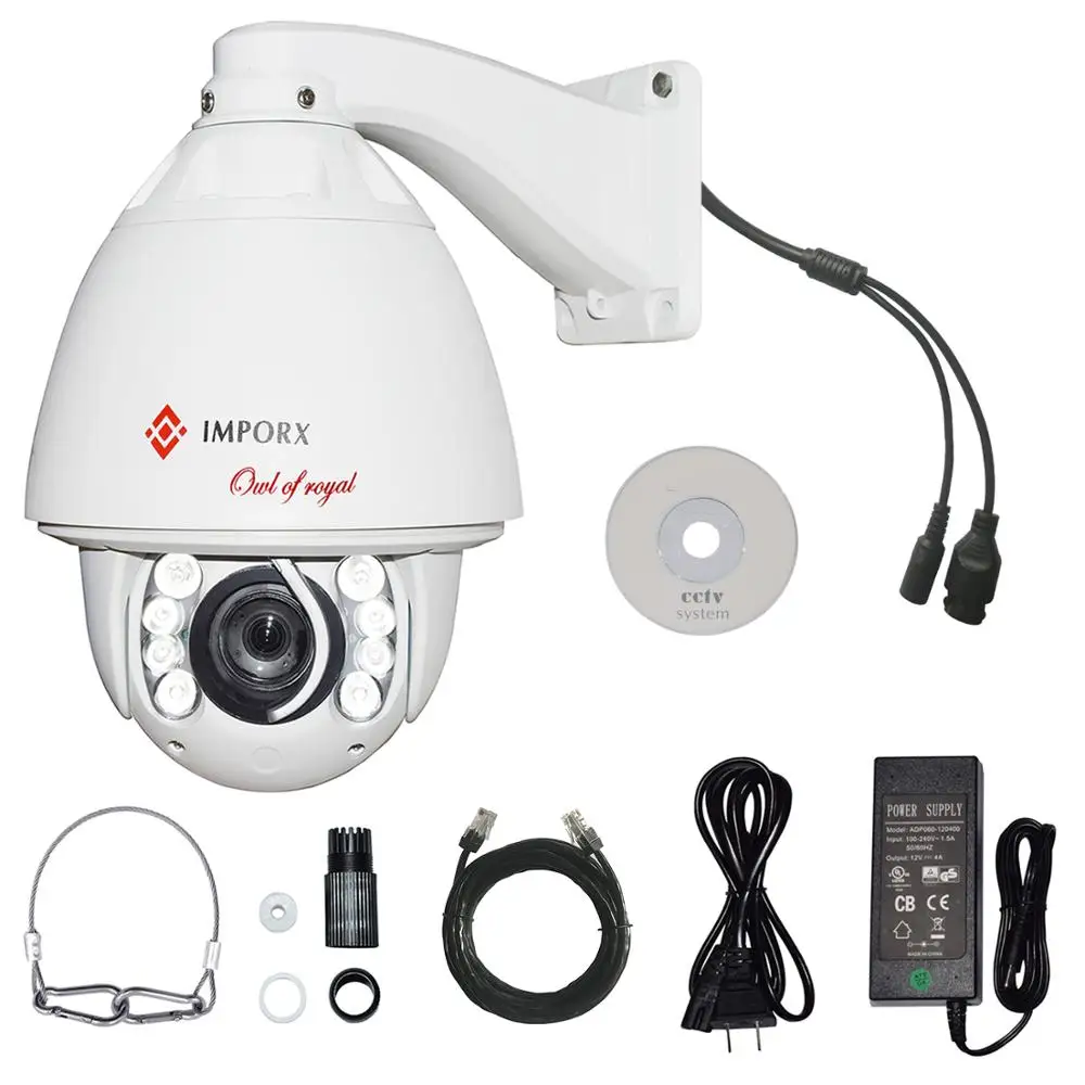 IMPORX 1080P PTZ Автоматическая ip камера слежения высокоскоростная купольная