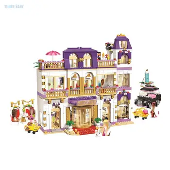 

1676Pcs Heartlake Grand Hotel Friends Building Blocks Bricks Compatible Lepining Girls Kid DIY Gift Toys for Children