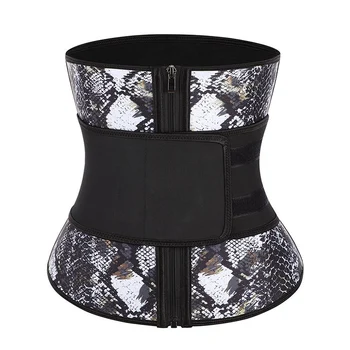 

Women Shaper Waist Trainer Slimming Belt Personality Corset Sweat Workout Zipper Cincher Serpentine Shaper Velcro Shapewear