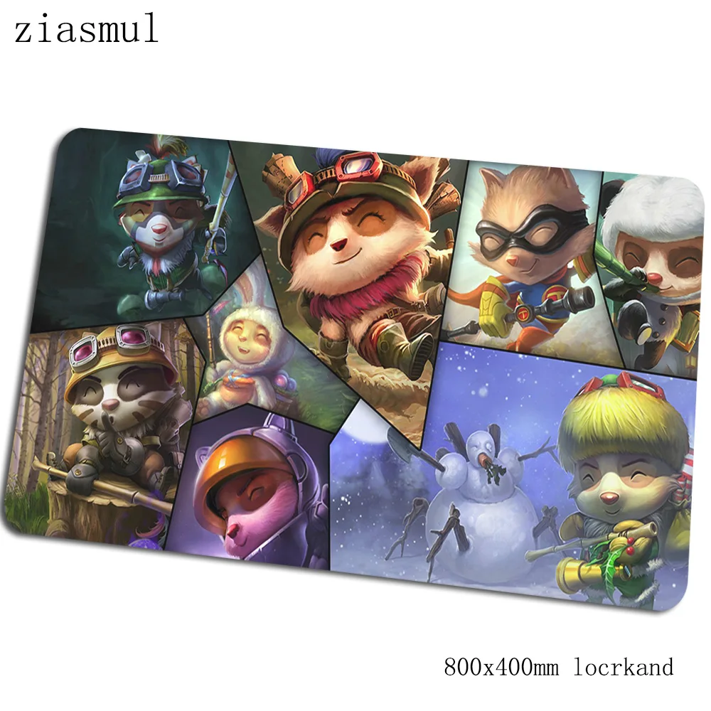 Teemo коврик для мыши 800x400x3 мм коврики милый коврик для компьютерной мыши игровые аксессуары домашние игровые коврики и чехлы игры pc gamer - Цвет: Size 800x400x3mm