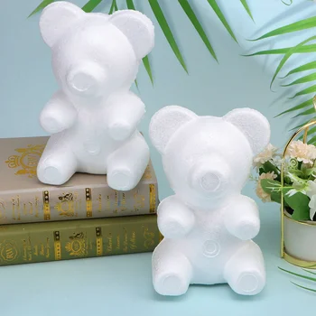 

6pcs Plain Foam Bears Festival Gift Bear DIY Floral Bear Model Party Background Supplies (20cm Sitting Bear)