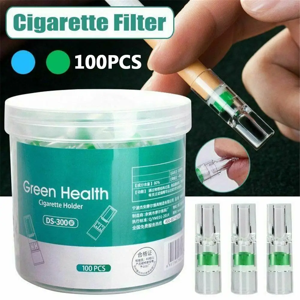 

100pcs Disposable Smoking Filter Pipe Tobacco Cigarettes Reduce Tar Filter Holder Cleaning Container Smoking Accessories Hogard