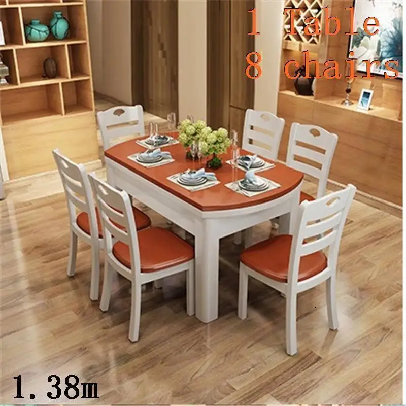 Eet Tafel Dinning Set Eettafel Esstisch Meja Makan Tavolo Da Pranzo Redonda деревянный стол Mesa Tablo обеденный стол - Цвет: Number 21