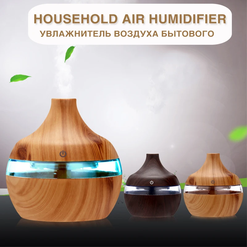 Home Wood Diffuser Essential Oils Portable Office Ultrasonic Mist Maker Air Humidifier USB Car Aroma Scent Machine | Бытовая техника
