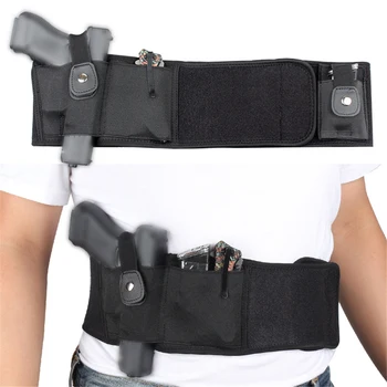 

Tactical Ultimate Belly Band Holster for Concealed Carry Fit Mid Full Size Compact Subcompact Revolver Hunting Handgun Pistol