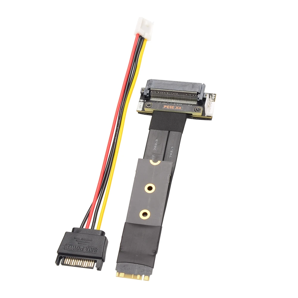 U2 interface SFF-8639 ( U.2 ) to M.2 NVMe NGFF Key M key-M M2 Adapter Riser Card Ribbon Extender Cable For U.2 NVME SSD