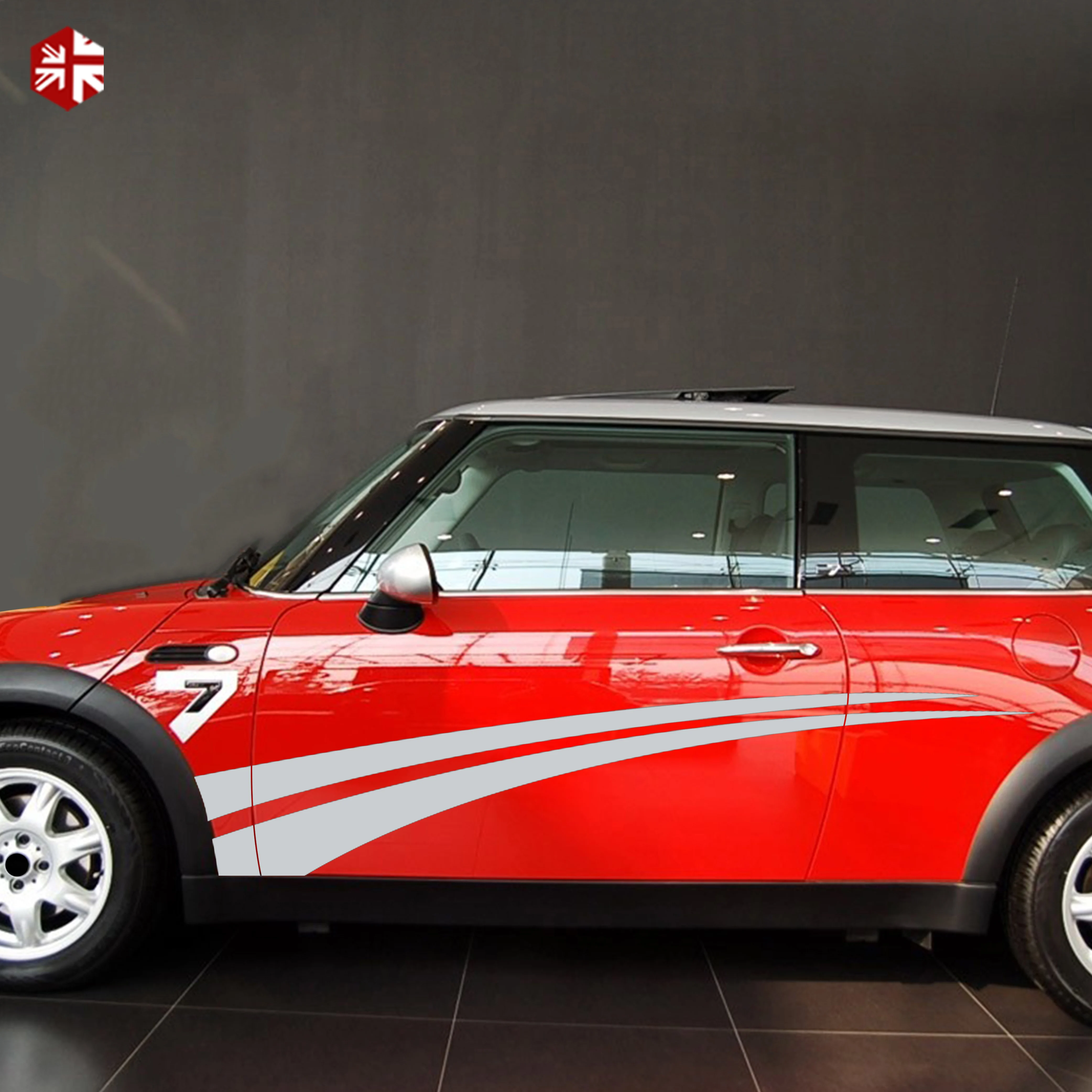 2X Creative Vinyl Car Styling Door Side Stripes Sticker Graphics Body Decal For MINI Cooper S R50 R52 53 One JCW Accessories