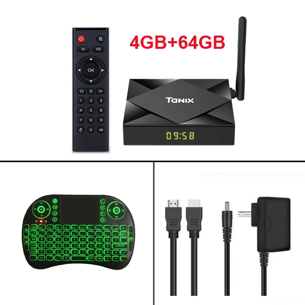 Tanix TX6S Android 10,0 ТВ приставка Allwinner H616 4 Гб 64 Гб 2,4G 5G Wifi четырехъядерный BT 4,0 Youtube HDR Google Play 6K TX6 медиаплеер - Цвет: 4GB 64GB keyboard