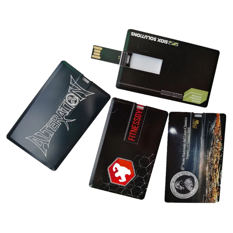 Ultra Fino Cartão de Crédito Shaped Logotipo Personalizado Cartão Usb Flash Drive Grosso Brindes Promocionais 4gb 8gb 16gb 30 Pcs por Lote