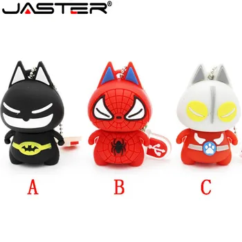 

JASTER cartoon batman Spiderman model 4GB 8GB 16GB 32GB 64GB usb flash drive usb 2.0 pendrive gift