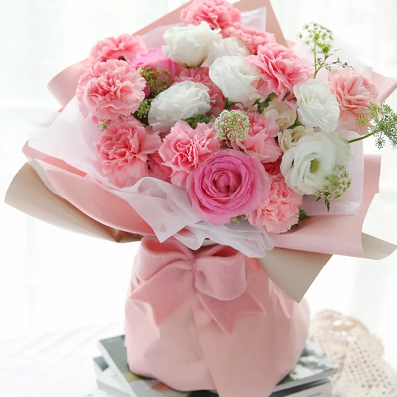 20 шт Корейская бумажная упаковка для цветов подарочная нейтральная