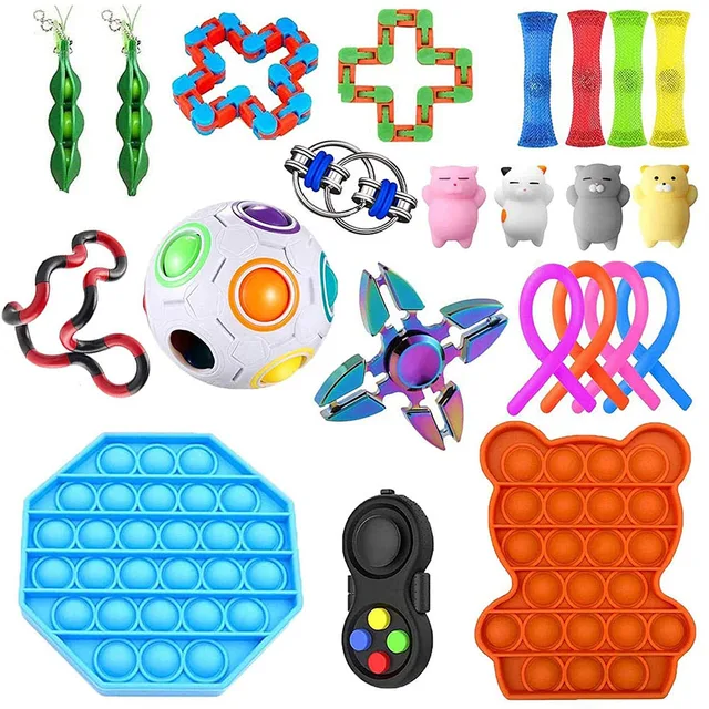22 23 Opakowanie Fidget Zabawka Sensoryczna Zestaw Zabawki Antystresowe Adhd Autyzm Usmierzenie Leku Stres Pop Banki Zabawki Typu Fidget Dla Dzieci Dorosli Tanie I Dobre Opinie