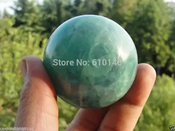 

NEW 60mm Glow In The Dark Stone crystal Fluorite sphere ball C2
