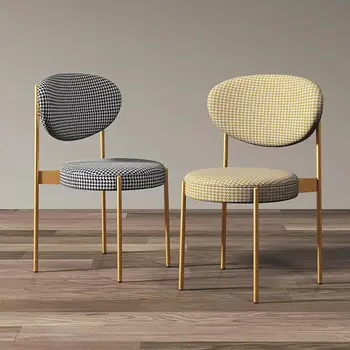 

Northern Europe Light Luxury Back Chair Office Net Red Simple Modern Loft Designer Restaurant Thousand Island Hotel Stool