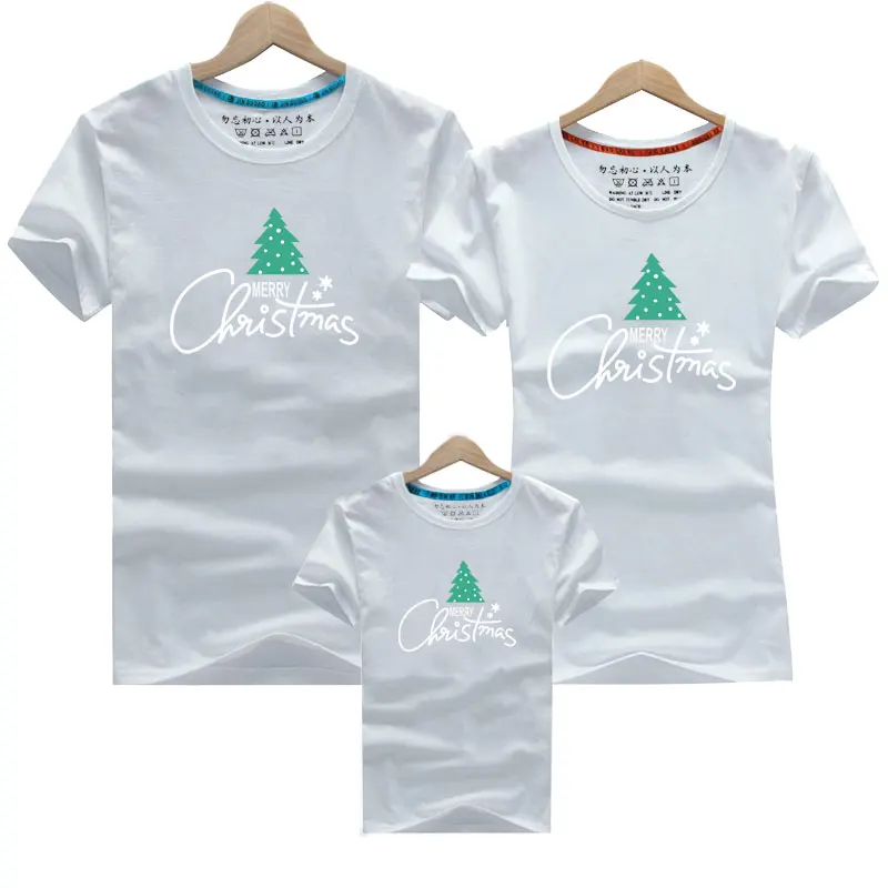 Christmas Tree Family Matching Outfits Family Look T Shirt Mother Daughter T shirts Dad Mom Baby Family Suit Father Son Clothes