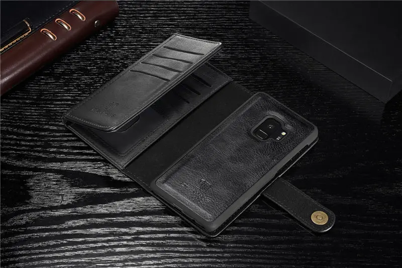 Чехол-портмоне из натуральной кожи в стиле ретро для samsung Galaxy Note 10, 8, 9, S8, S9, S10 Plus, флип-чехол с пряжкой, держатель для карт, Fundas