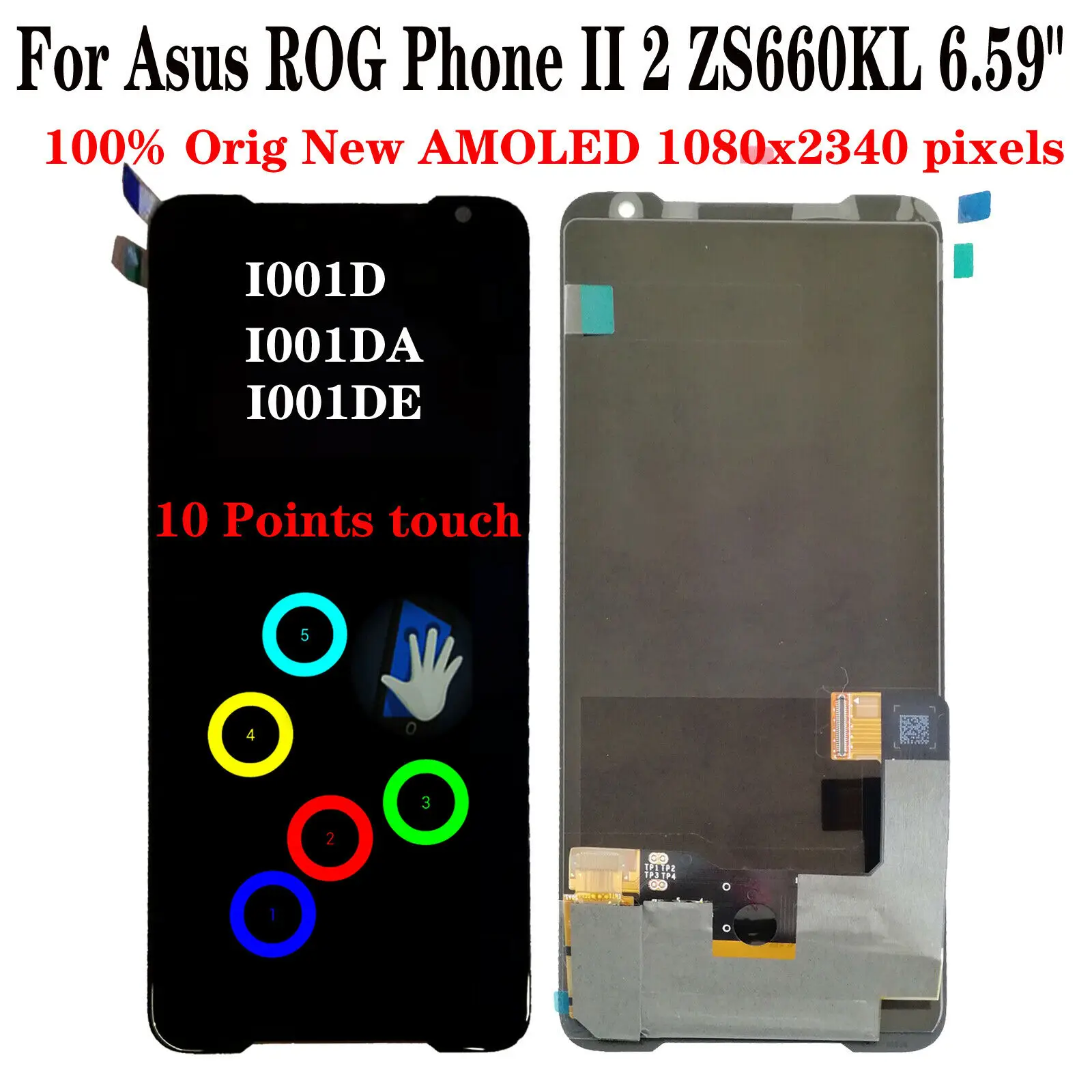 

Новинка для Asus ROG Phone II 2 ZS660KL I001D I001DA I001DE ЖК-дисплей сенсорный экран