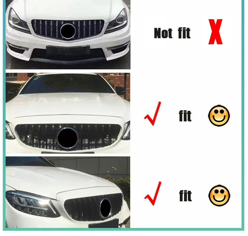 Для merceesmb c-класс W205 GTS стиль решетка спорт грили C180 C200 C230 C250 ABS Глянцевая черная передняя решетка без знака-UP