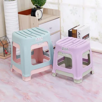 

Household Thickened Plastic Stool Breathable Creative Home Chair Simple Dining Bathroom Small Square Package