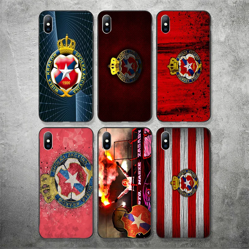 Чехол для телефона FC Wisla Краковский чехол iphone DIY черный мягкий из ТПУ iPhone 11Pro X XR XS MAX