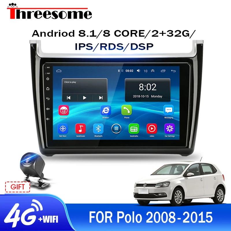

Andriod 9.0 4G+64G T9 Car Radio for Volkswagen VW POLO 2008-2015 2Din RDS DSP 4G NET+WiFi Multimedia Car Dvd Player Split Screen