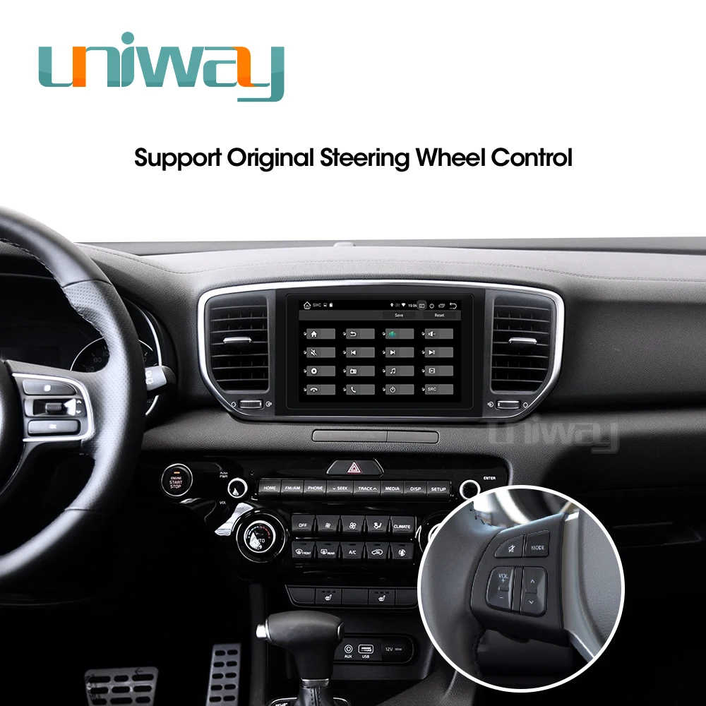 Uniway A19KX5 android 8 1 автомобильный dvd для kia sportage kx5 2018 2019 Автомобильный Радио Стерео gps