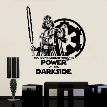 

Star Wars Darth Vader Wall Sticker Vinyl Art Home Decor For Kids Room Boys Bedroom Power Of The Darkside Decals Wall Poster E583