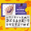 BeautyBigBang Halloween XL-001 Stamping Plates Devil Pumpkin Zombies Image Stainless Steel Stencil Nail Art Stamp Template 3
