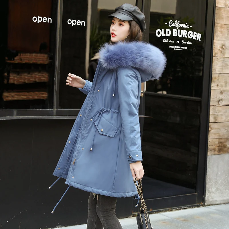 Koop SWREDMI Nieuwe Collectie Mode Slanke Vrouwen Winterjas Dikke Gewatteerde Warm Dames Lange Jassen Parka Vrouwen Jassen Trekkoord Jassen