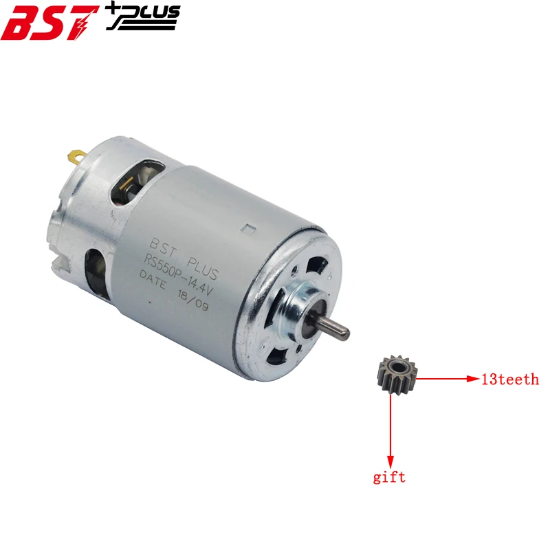 Vente Moteur RS550 (engrenage 13 dents) 20000 tr min 7.2 V 9.6V10.8V 12 V 14 V 14.4 v 16.8 V 18 V 21 V 24 V 25 V pour perceuse sans fil BOSCH MAKITA HITACHI