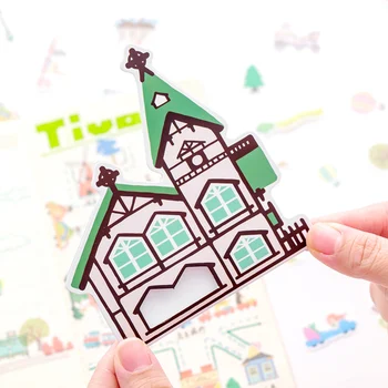 

40 PCS /Bag Funny Nordic House Windmill Park Life Album Notebook Decorative Stickers
