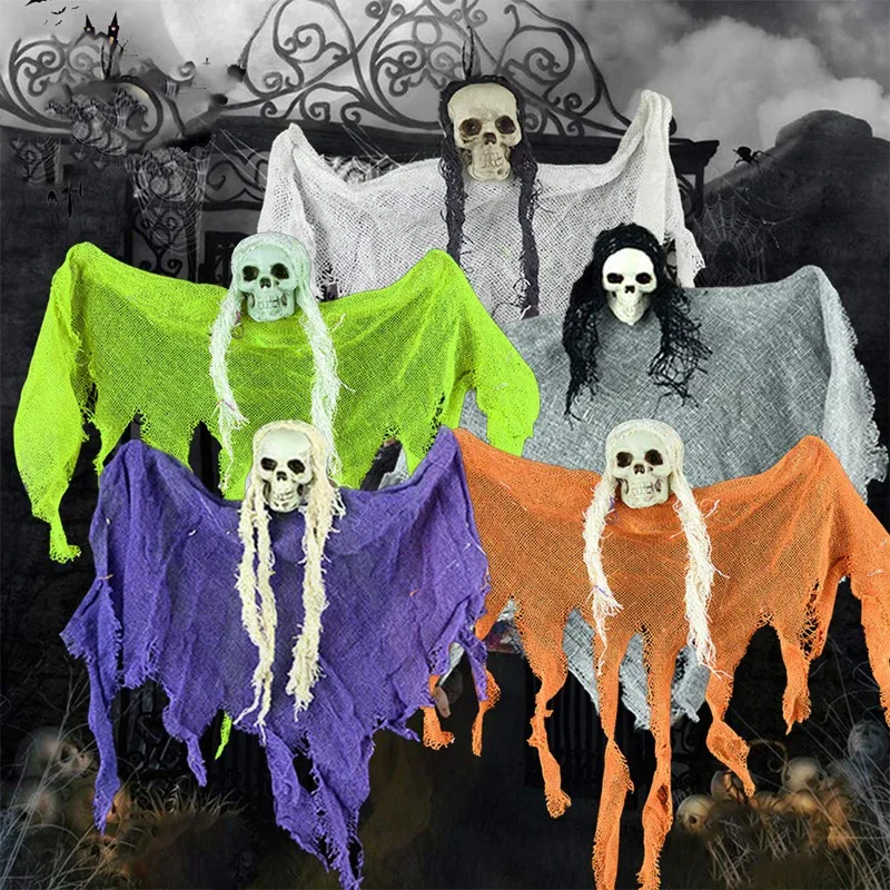 

Scary Hanging Ghost Halloween Props Decoration Scary Skull Skull Flying Ghost for Yard Outdoor Indoor Party Bar Halloween Props