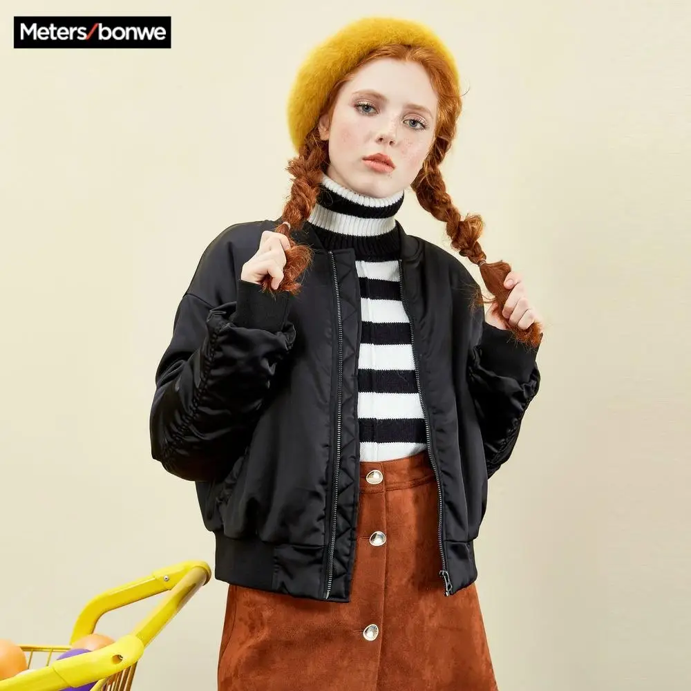 METERSBONWE Ins зимняя куртка женская Ulzzang модная Корейская версия модное универсальное