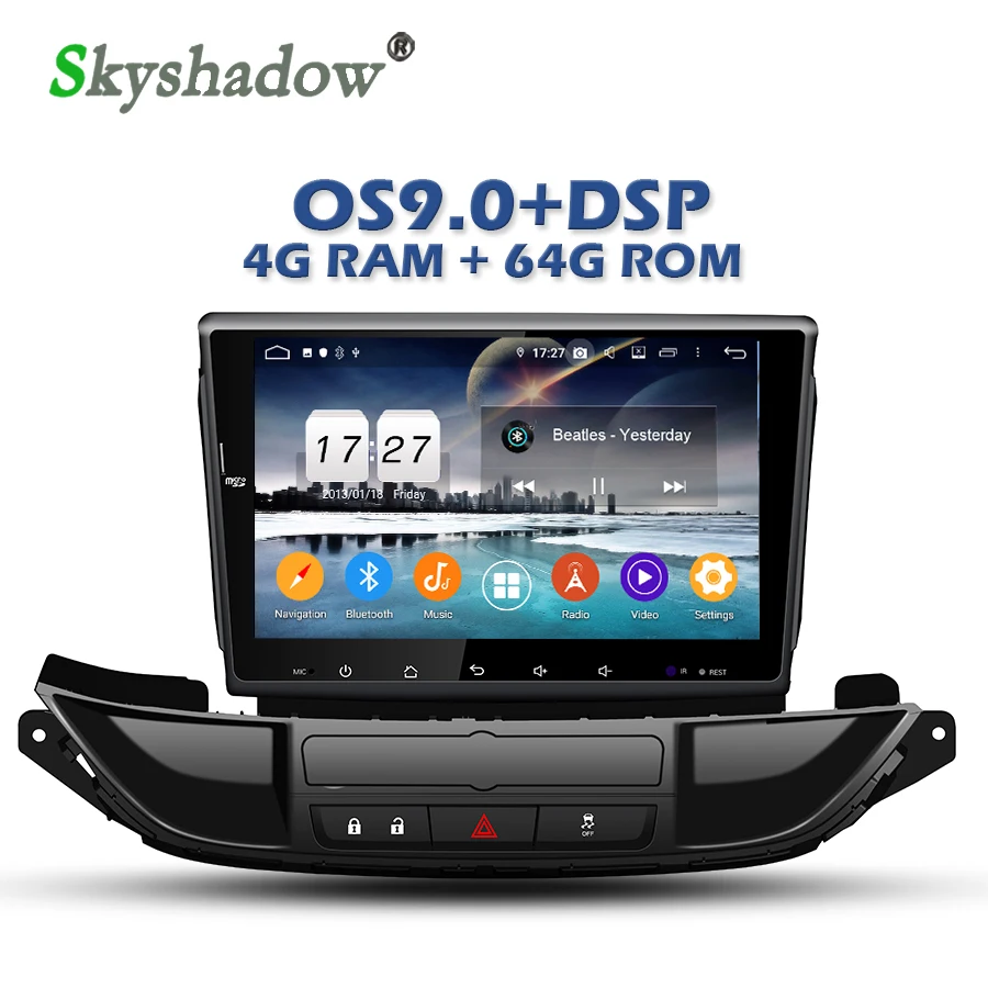 Clearance DSP IPS Android 9.0 4GB + 64GB ROM + 8Core Car DVD Player GPS map RDS Radio wifi Bluetooth 4.2 For Opel Astra J 2015 2016 2017 0