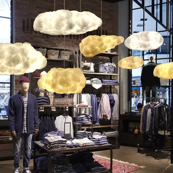 

Modern Floating Cloud Led Chandelier Lighting White Cotton Living Room Led Chandeliers Lamp Dining Room Hanging Lights Fixtures