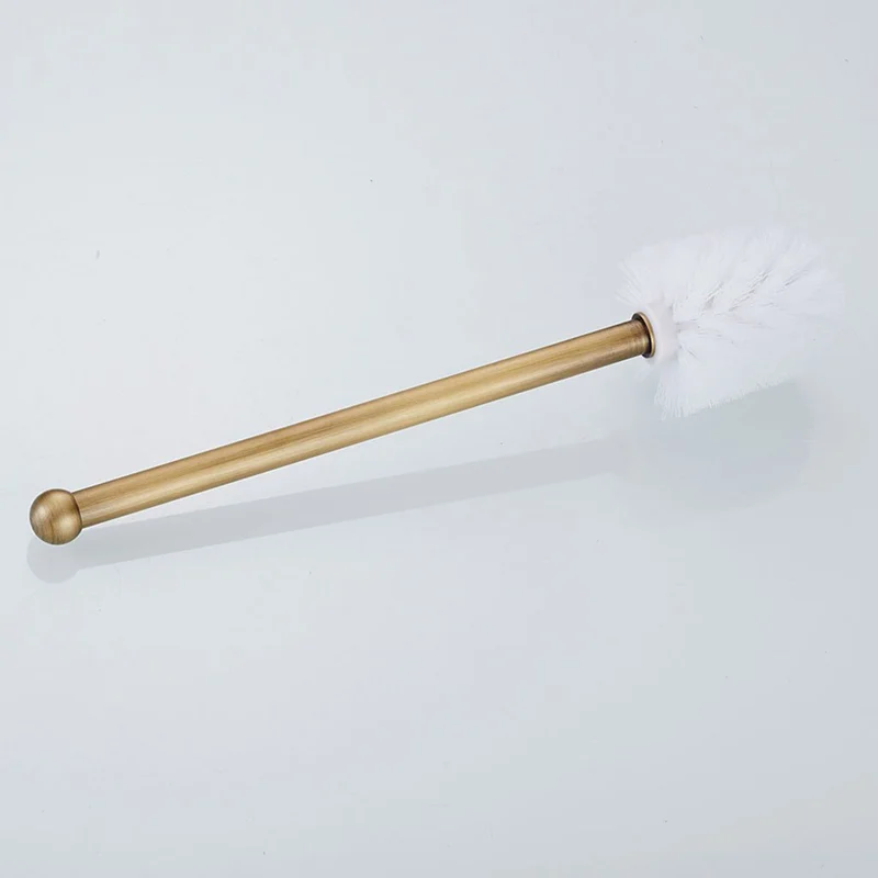 Античная латунь ванная комната туалет щетка набор держатель щетка с керамической чашкой