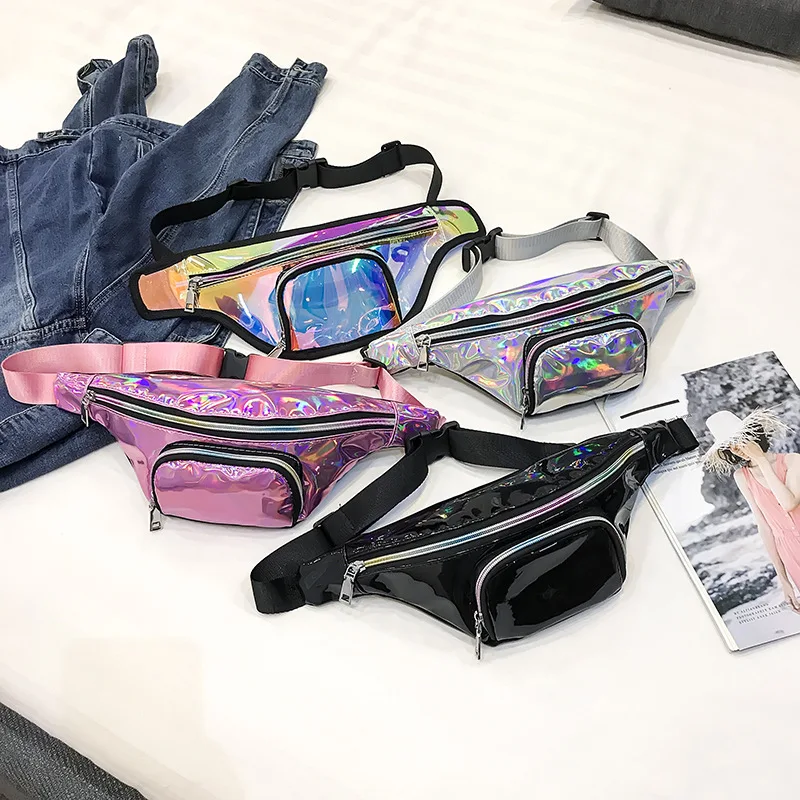 

INS Bag Women's 2018 New Style Fashion South Korea Oblique Laser Mobile Phone Bag CHIC Students Wallet Chest Pack