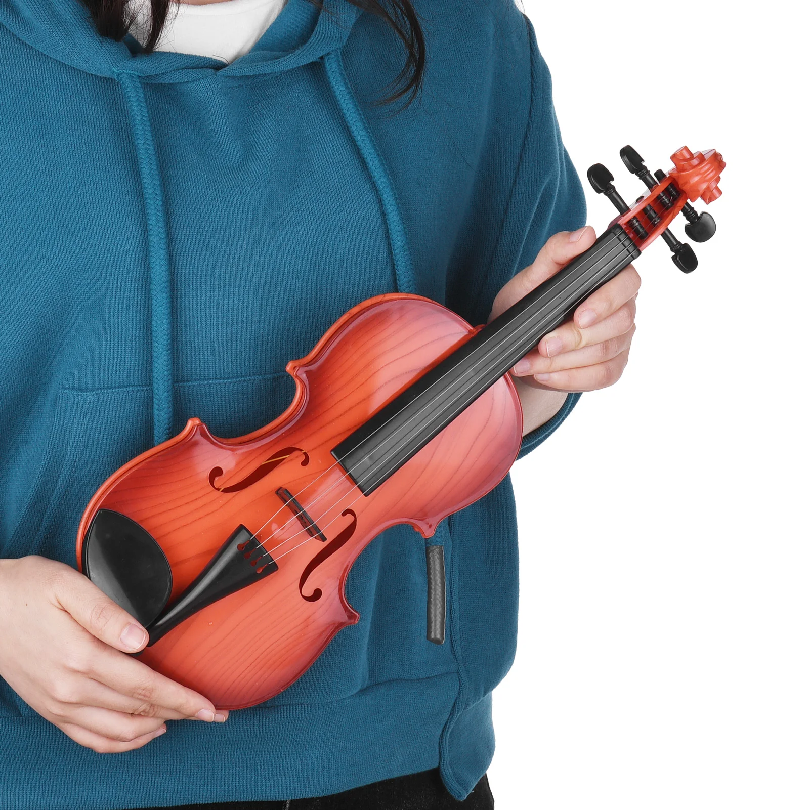 Kids Toy Violin Mini Electric Violin with 4 Adjustable Strings Violin Bow V8A2 