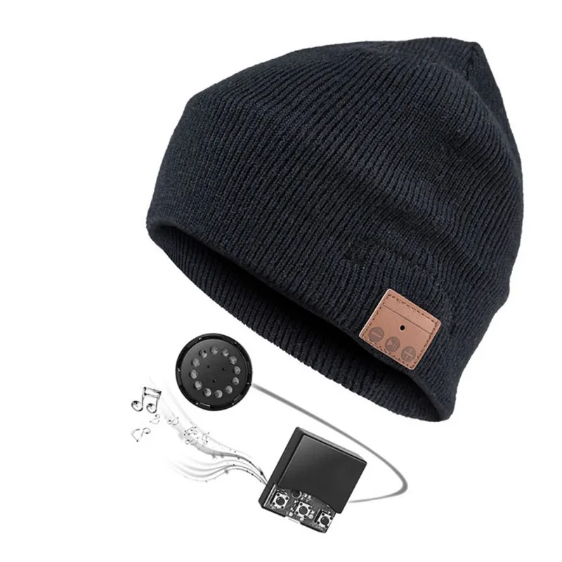 Водонепроницаемая пленка Встроенный микрофон Hands Free Talking Bluetooth cap плоская штифтовая тёплая шапка музыкальная шапка - Цвет: style 1
