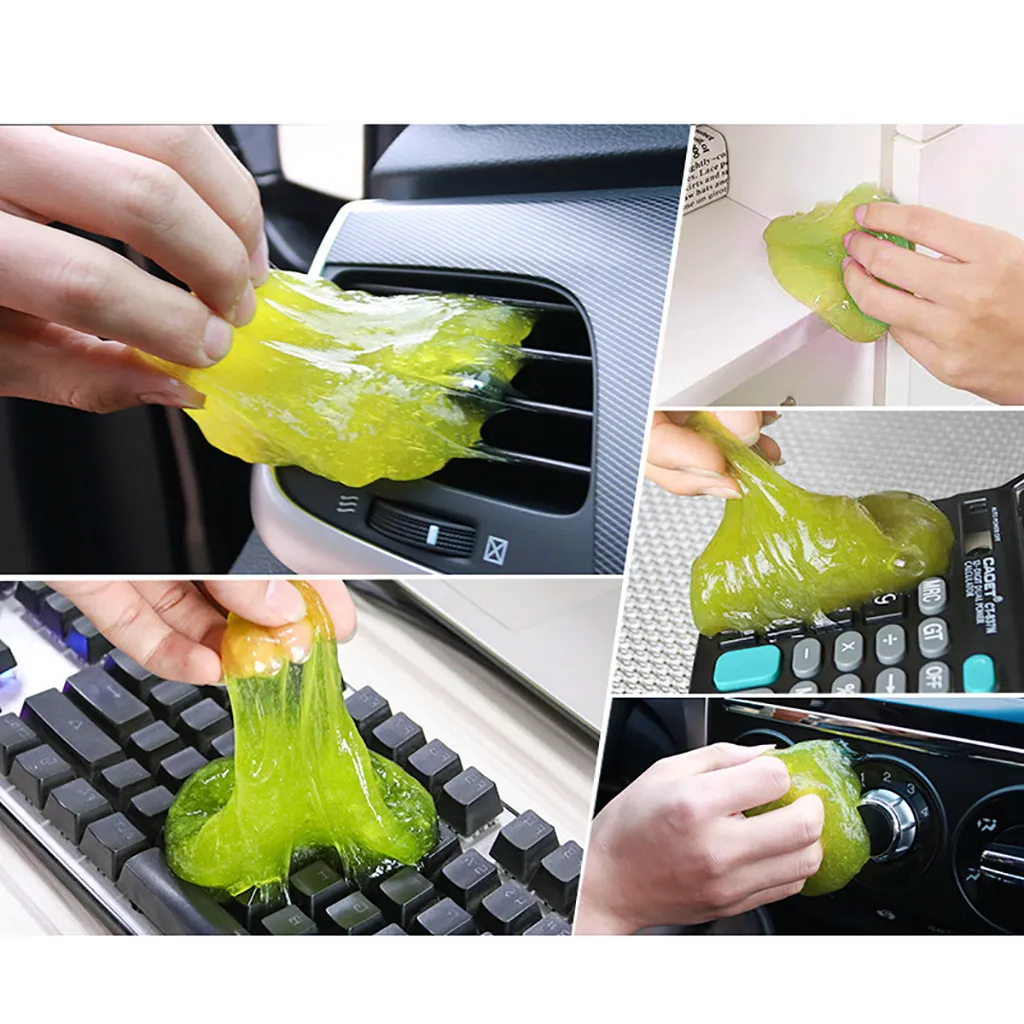 Мягкий большой липкий клей Slime пыль и грязь чистящее средство для чистки автомобиля поставки авто Интерьер на выходе автомобильного кондиционера, салфетка для уборки пыли