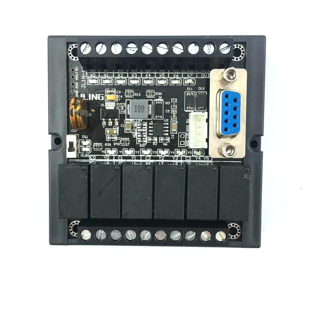 Tensão de Alimentação Módulo de Atraso do Módulo do Relé da Placa 10-28vdc do Controlador da Lógica do Plc Larga Programável Fx1n-14mr