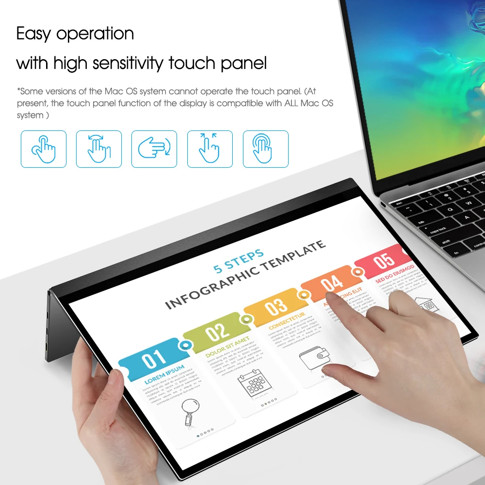 UPERFECT 15.6 ġ  Ʈ 4K ޴  IPS ġ ũ USB ÷ G- HDMI PS4 PS5 x ڽ PC Ʈ