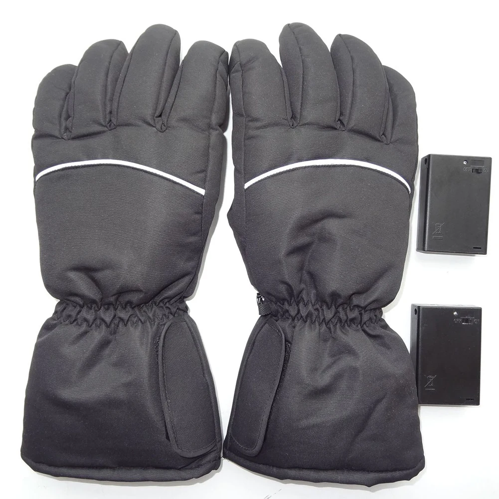 Перчатки Guantes Ciclismo 1 пара водонепроницаемые лыжные перчатки с подогревом на батарейках для мотоцикла, охоты, зимние теплые лыжные перчатки