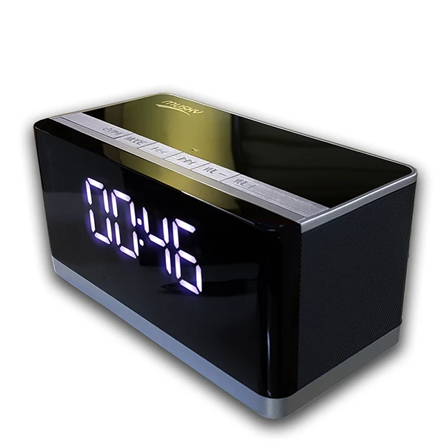 Offical Standard Мускусный DY27 HIFI беспроводной Bluetooth динамик светодиодный экран Будильник Радио AUX громкой связи сабвуфер динамик s звуковая коробка плеер - Цвет: Offical Standard