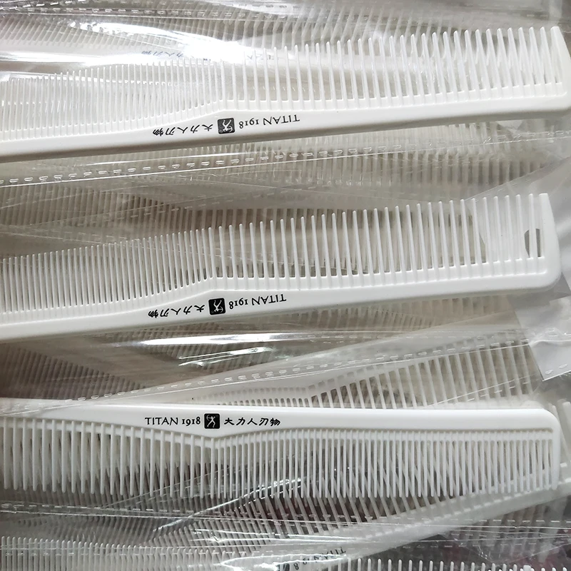 titan comb Professional Hair Comb Medium Cutting Comb Salon  Barber Styling Brush Tool white hair comb 4