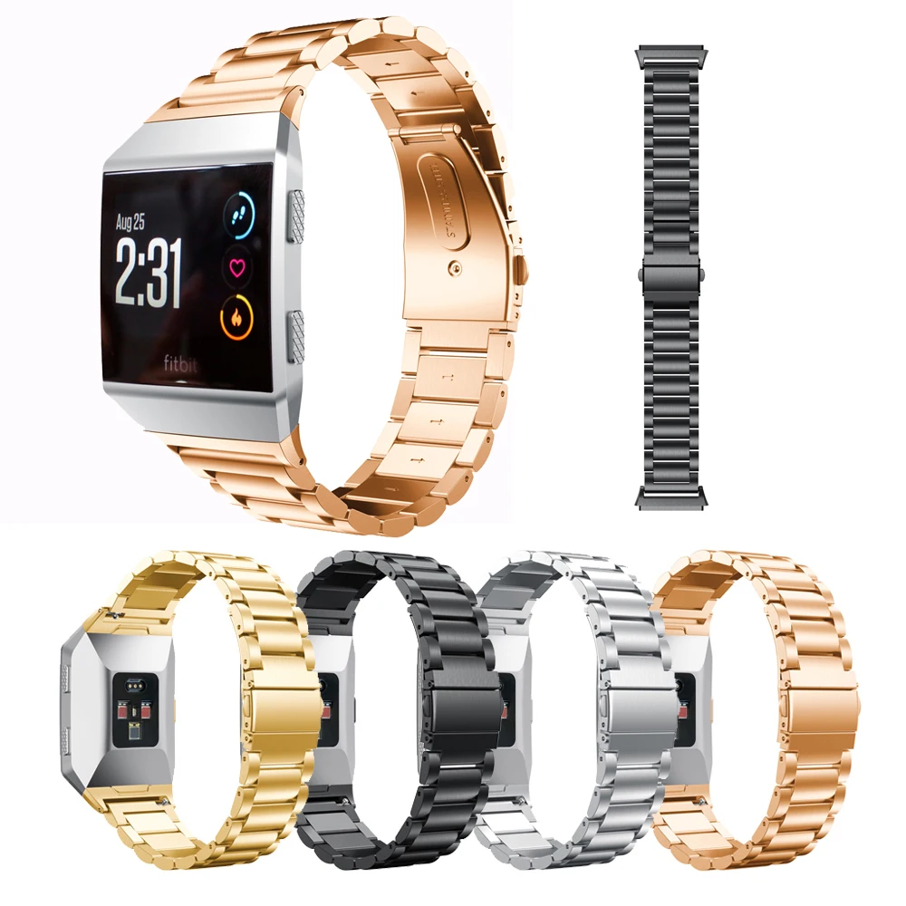 

For fitbit ionic three pearl steel strap for fitbit ionic aluminum alloy business watch new smart watch fashion /sport wristband
