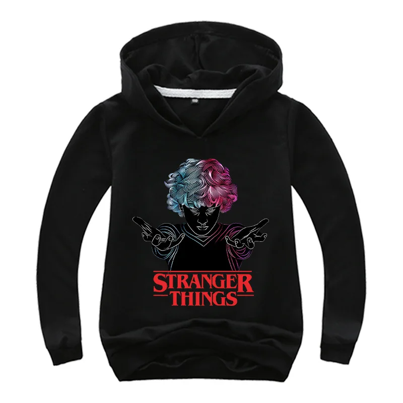 black 0454 Новинка года; брендовая модная одежда с капюшоном для странных вещей; толстовка с капюшоном; толстовки в стиле хип-хоп для мальчиков и девочек; Повседневная Уличная одежда - Цвет: black 0454